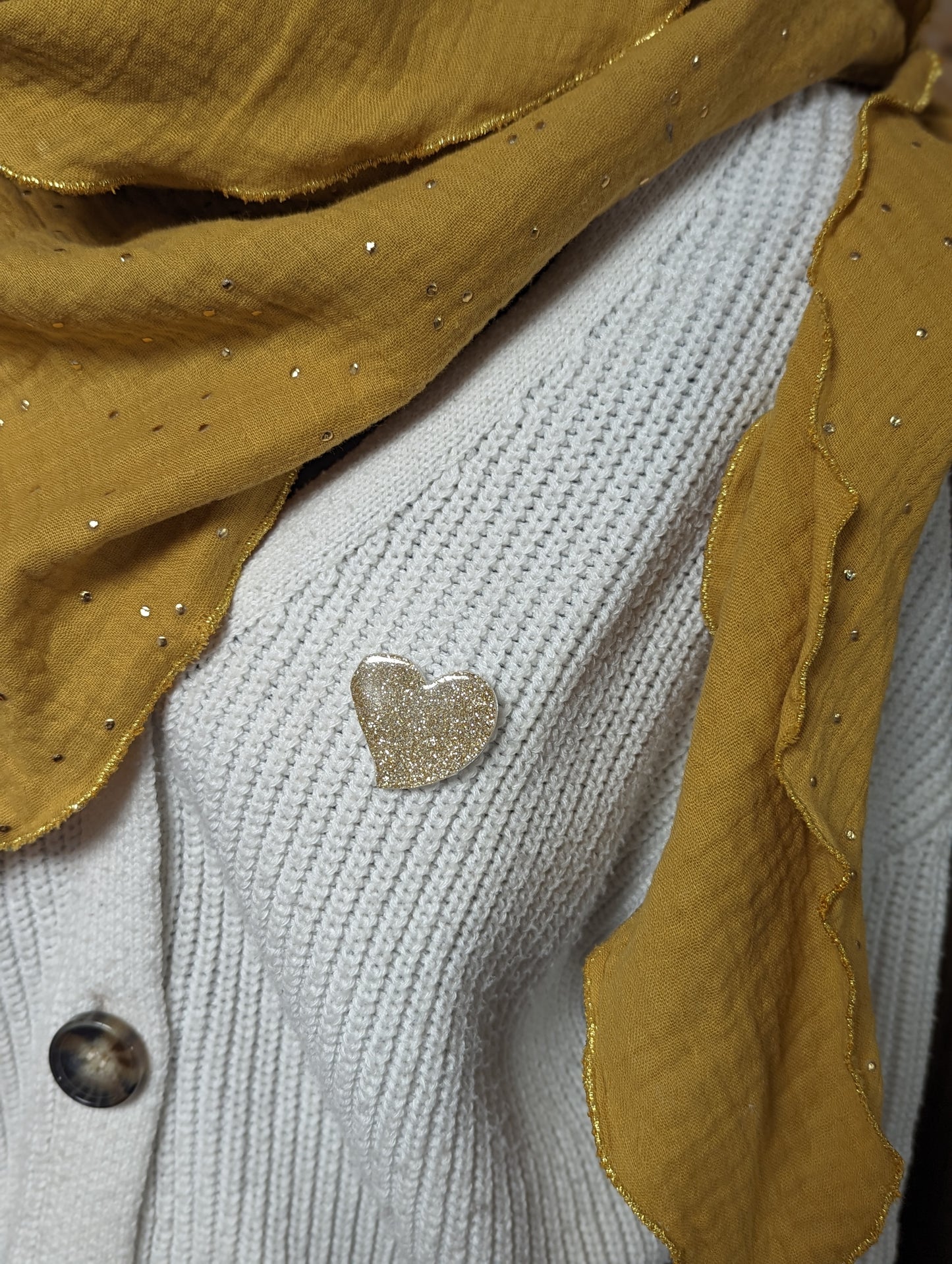 Pin's p'tit cœur en liberty ou à paillettes