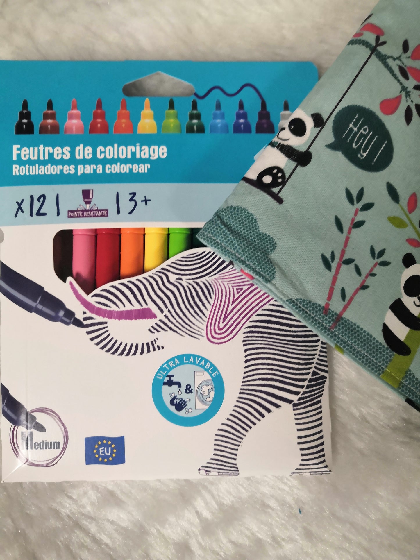 Cahier de coloriage Lavable - Couverture Panda