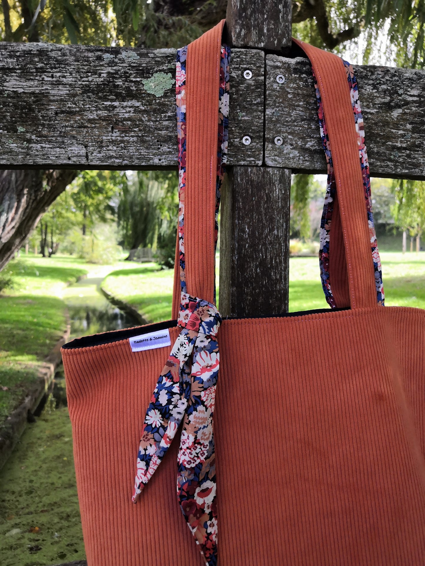 Tote bag velours cotelé & liberty
