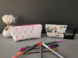 Ouvrir l&#39;image dans le diaporama, Trousse d&#39;écolier prénom, création unique - Article sur mesure
